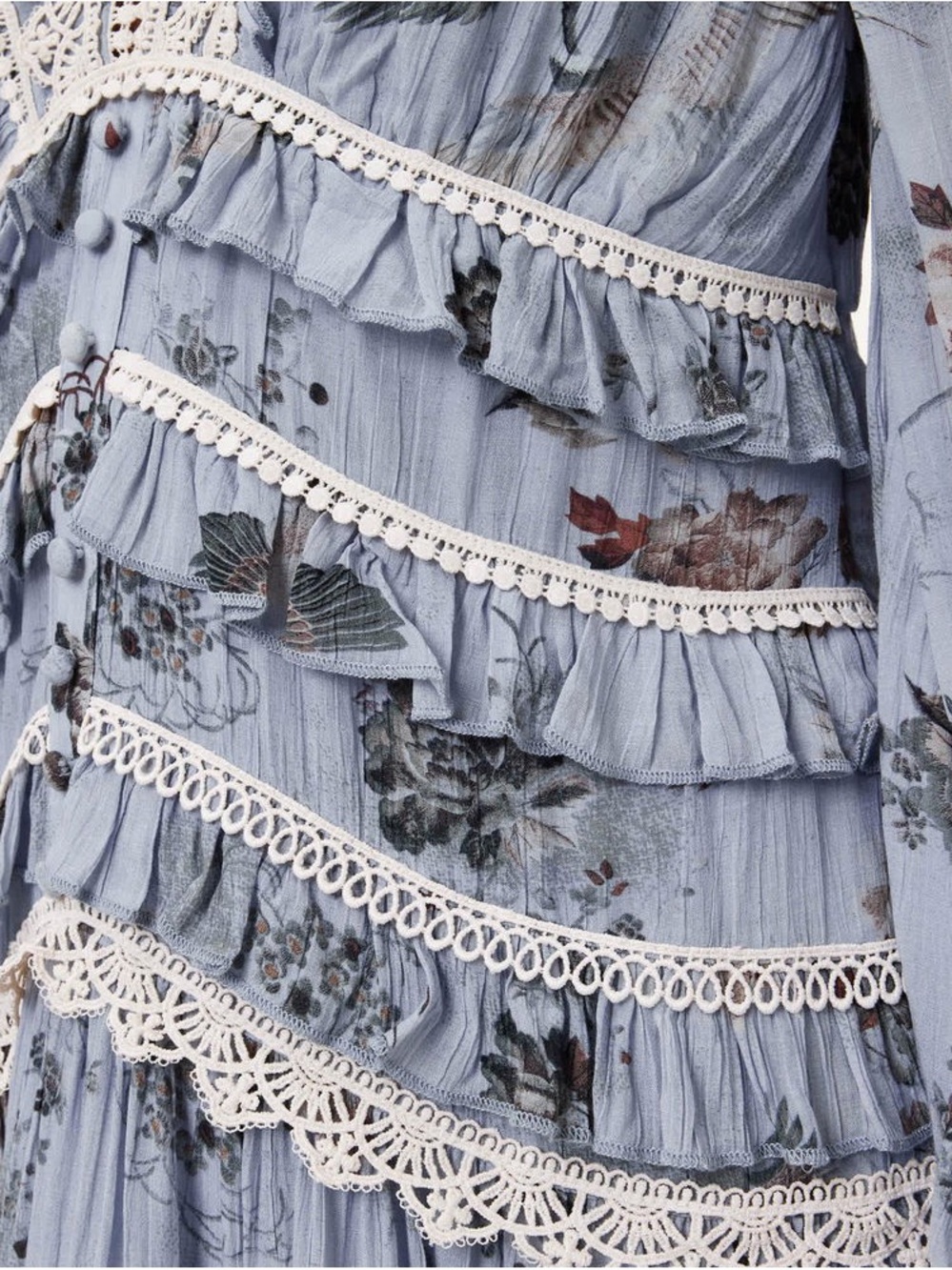 AllSaints Zora Ruffled Woven Mini Dress - Picture 7 of 12